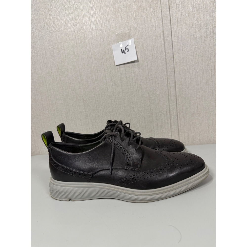 ECCO ST1 Hybrid‎ Lite Brogue Loafers Mens 9 Black Leather Dress Casual